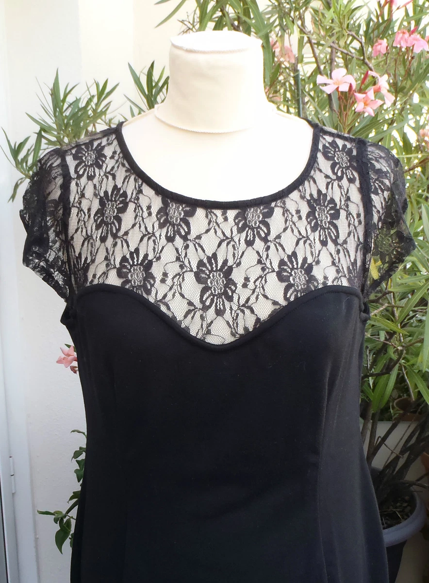 Camaieu robe noire dentelle outlet