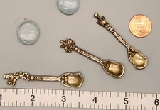 Set- Antique Collector Italian Salt Spoons. Sold as set. Made of Italian Silver