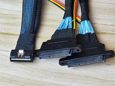 LP Slim SAS SFF-8654 8i NVMe to 2 SFF-8639 U2 Solid State Drive Data Cable 43CM