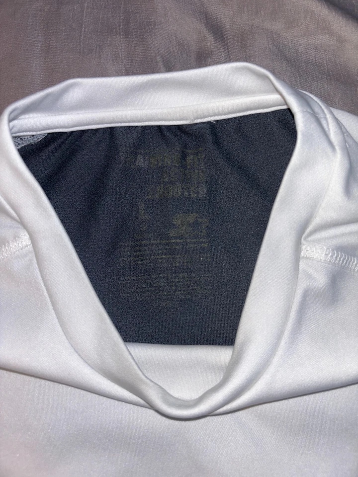 Starter Activewear Tank Top Boy Large White Black Stripes Crew Neck Athletic Fit - Image 3 of 4