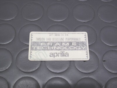 APRILIA ORIGINAL AUFKLEBER AF1 125 50 ZUSAMMENFASSUNG FUTURA ADVANCED FRAME TECHNOLOGY 13