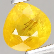 1.28ct Pear 6.2x6.2mm Natural Yellow Sapphire Bangkaja Chanthaburi, Thailand Gem