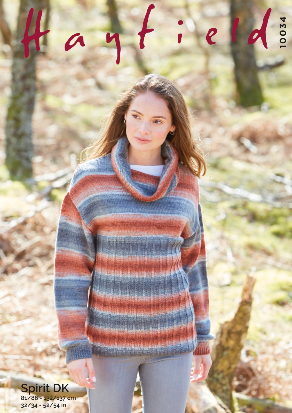 Hayfield Spirit DK Knitting Pattern - 10034 Ladies Sweater (32/34 - 52/54in)