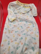 Vintage Carter's Newborn Baby Layette Size Sleep Sack Gown Made In USA Rockets