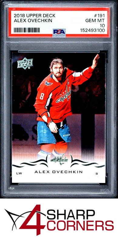 2018 UPPER DECK #191 ALEX OVECHKIN CAPITALS PSA 10