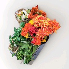 Artificial Flowers Lot Of 30 Pieces WITH BASKETS