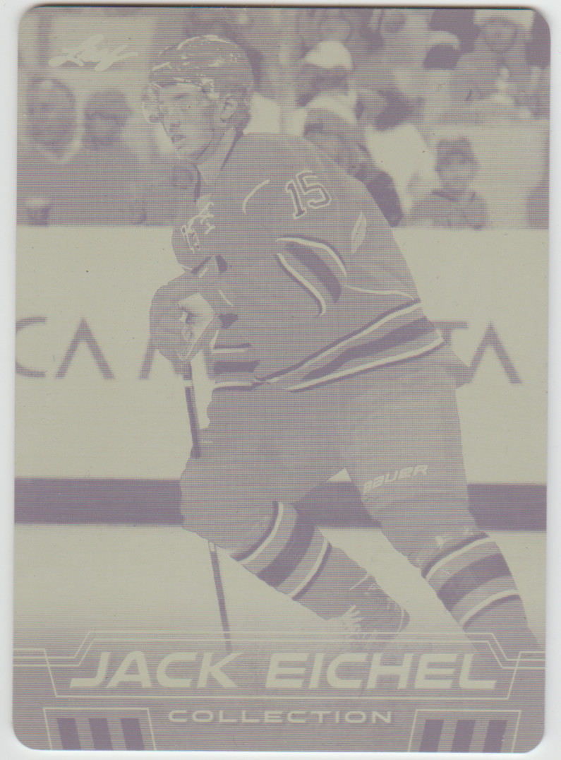 2016 Leaf Jack Eichel Collection YELLOW PRINTING PLATE #12 SP 1-of-1 SSP 1/1