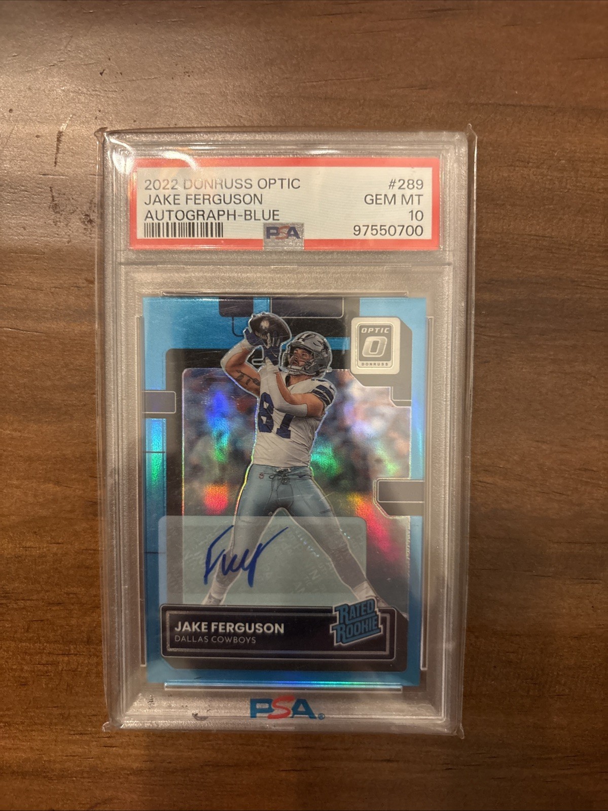 Jake Ferguson Panini Donruss Optic #289 Autograph-Blue