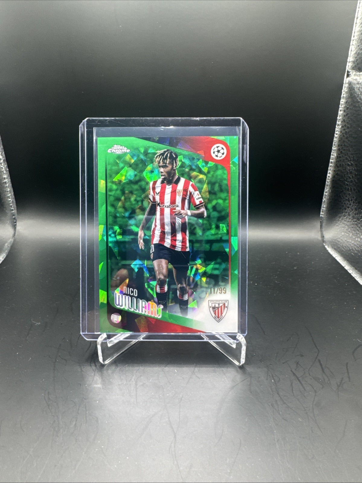 2025-26 Topps Chrome Sapphire UCC Nico Williams Green Refractor #/99
