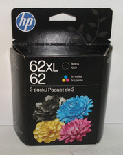 Genuine HP 62XL Black High Yield 62 Tri-Color Combo Pack N9H67FN 140 SEPT 2027