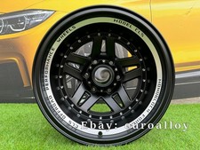 4X R16 " 6x139.7 AD Off-Road Style Nero Mezza Opaco + Lucido Bordo Ruote : Per