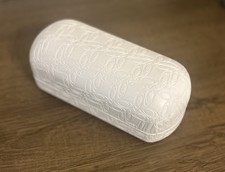 Oakley White Embossed Leatherette Hard Clamshell Protective Sunglasses Case