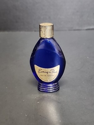Vintage Evening in Paris Cologne Perfume .5 Fl Oz Bourjois Blue Bottle Gold Top