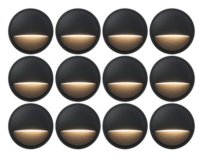 12 Pack Low Voltage LED Deck Lights, Landscape Step Lights Fixtures, 2W Integ...