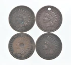 Lot of 4 STRONG Liberty 1889 1884 1885 1889 Indian Head Cent Lot *055