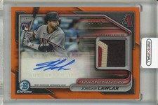 2024 Bowman Chrome Jordan Lawlar Autograph Relics Orange /25