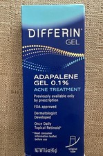 Differin Adapalene Gel 0.1 Acne Treatment 1.6 oz 45g Tube Exp 02/2027
