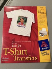 6 Unprinted Avery 3271 Sheets Iron on T-shirt Transfers Ink Jet 8.5 x 11"