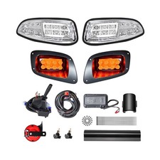 Deluxe LED Headlight Taillight Golf Cart Light Kit Compatible EZGO RXV 2016 ...