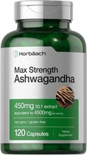 Ashwagandha Capsules  4500 mg  120 Count  by Horbaach