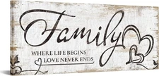 KREATIVE ARTS Large Home Family Wall Decor Rustic Sign Inspirational... 