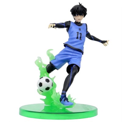Anime Blue Lock Character Figurine Soccer Boy Yoichi Isagi Figurine PVC Model