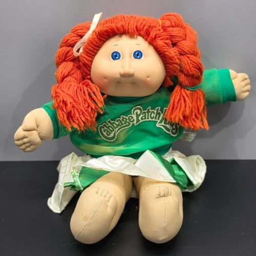 Cabbage Patch Kids Doll Red Yarn Hair Blue Eyes Outfit Xavier Robert Cheerleader