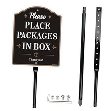 Please Place Packages In Box Signs with 34.6" Stake, 10" x 12" Package