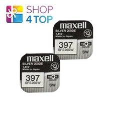 2 MAXELL 397 396 SR726SW BATTERIES SILVER 1.55V WATCH BATTERY EXP 2022 NEW