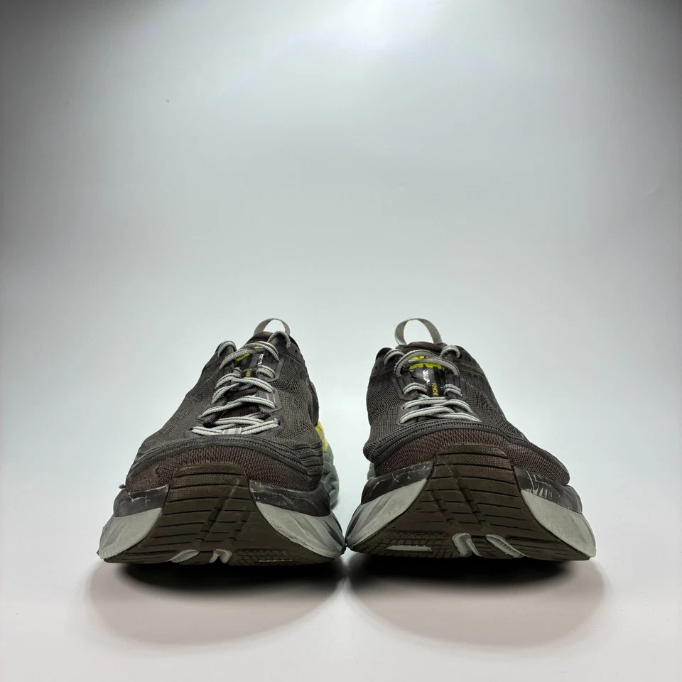 Hoka One One Bondi 6 Gray Yellow Running Shoes 1019269 BOPV Men’s Size 11.5 - Image 2 of 4