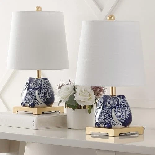  JYL3014A-SET2 Justina 16" Ceramic Mini Table Lamp() Set of 2 Blue/White - Image 4 of 4