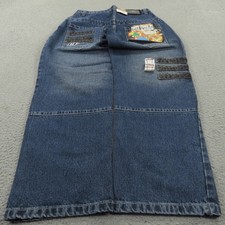 Baggy Jeans Men 30x30 Y2K Embroidered Skater Grunge Wide Leg Pipes Ice Pole VTG