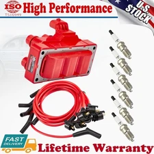 For 1998-2000 Ford F-150 V6 4.2L Ignition Coil &Spark Plug &Wire Set HIGH ENERGY