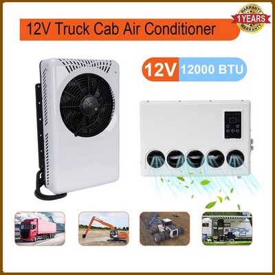 12V Split Air Conditioner 12000 BTU AC Units for Cab Semi Truck Bus Caravan RV