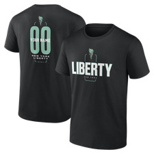 Men's Black New York Liberty Big & Tall Personalized Center Court T-Shirt