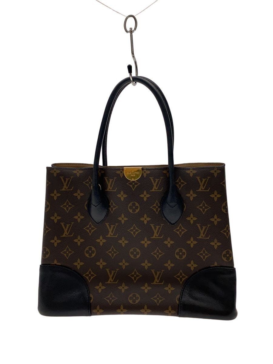 LOUIS VUITTON Tote Bag Flandlin Monogram Canvas PVC BRW Total Pattern Used