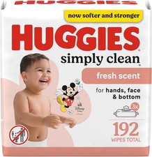Huggies Simply Clean Fresh Scent Baby Wipes, 3 Flip-Top 64 Count Pack of 3 