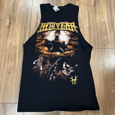 Hellyeah Band Tour Shirt Men s Size Small Cut Into Sleeveless Tank Top Distressd