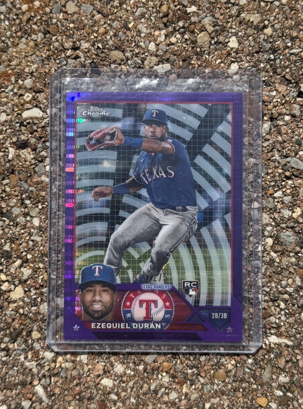 2023 Topps Chrome - Ezequiel Duran #36 Purple Sonar Refractor /275 (RC)