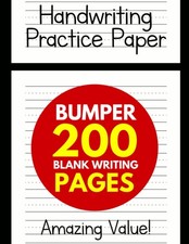 Handwriting Practice Paper for Kids: Bumper 200-Page Dotted Line Notebook Hand,