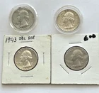 4 Quarters 3 Silver 1942s, 1943dbldie,1964d Plus Bicentennial 1776-1976