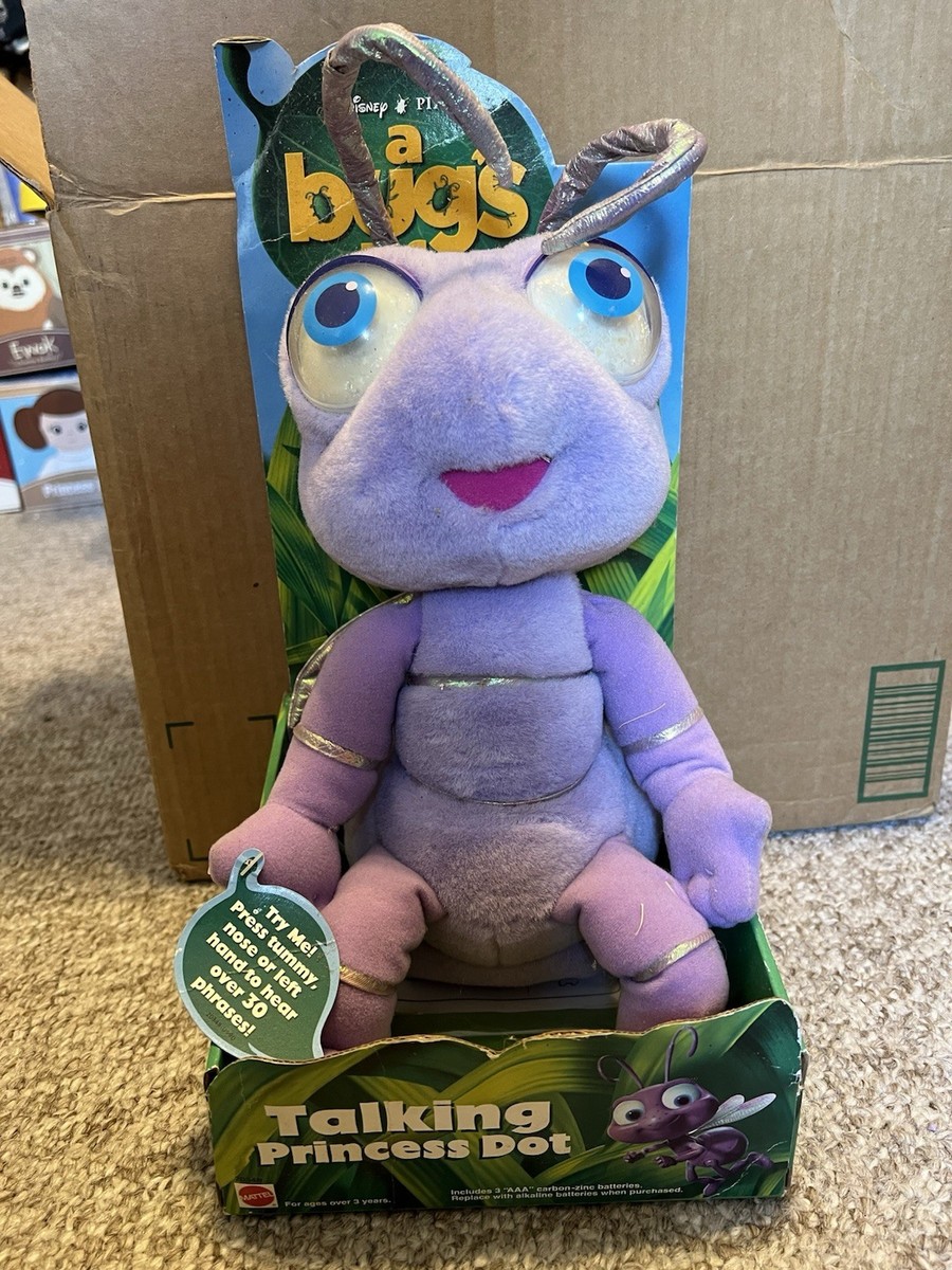 Mattel Princess Dot Talking Plush Doll a Bug's Life ANT 1998 for