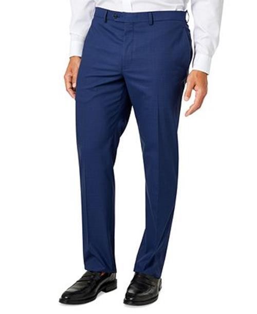 Van Heusen Mens Classic Fit Dress Pants 29 X  32  Navy Blue Plaid TLON2VMX0080