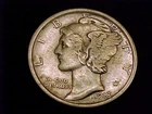 1918-P  Mercury Dime, Very Fine to Extra Fine Grade.