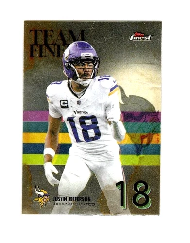 2025 Topps Finest -Justin Jefferson #TF-8 Team Finest - Minnesota Vikings INSERT