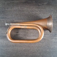 Vintage Brass Copper Bugle Horn Scout Military Cavalry