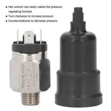 Pneumatic Adjustable Diaphragm Type Pressure Switch Stainless Steel Rubber