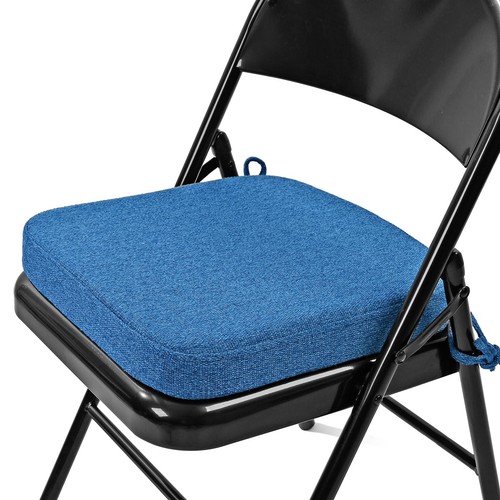 Thickened 2" Memory Foam Folding Chair Cushion 1 Pcs, Square Kitchen Chair Pa...