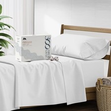 100 Cotton Sheets Size Bed Set - 500 Thread Count Sheets Size 3 Twin XL White