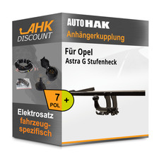 Für Opel Astra G Stufenheck 98- AUTO HAK Anhängerkupplung abnehmbar + 7polig AHK